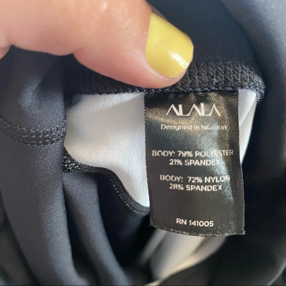 Alala Pure Barre Black Purple Balance Mesh High Rise Workout Tights Size XS - Picture 11 of 12